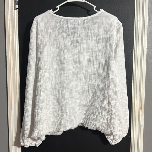 Versona Lightweight Cotton V-Neck Long Sleeve Top Size: XL - Picture 2 of 8